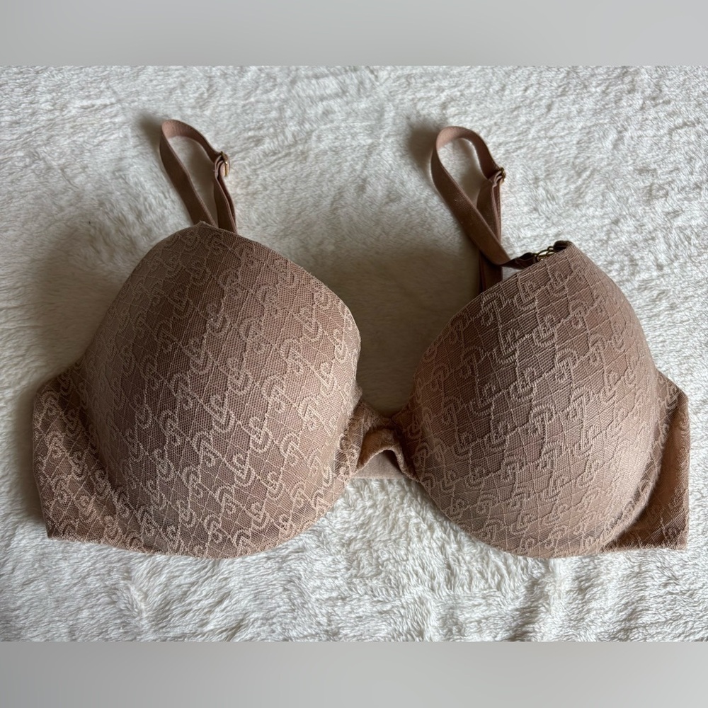 Victoria's Secret Tan Patterned Bra Size 34D